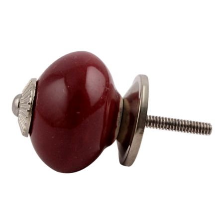 Solid Cherry Silver Fitting Drawer Knob